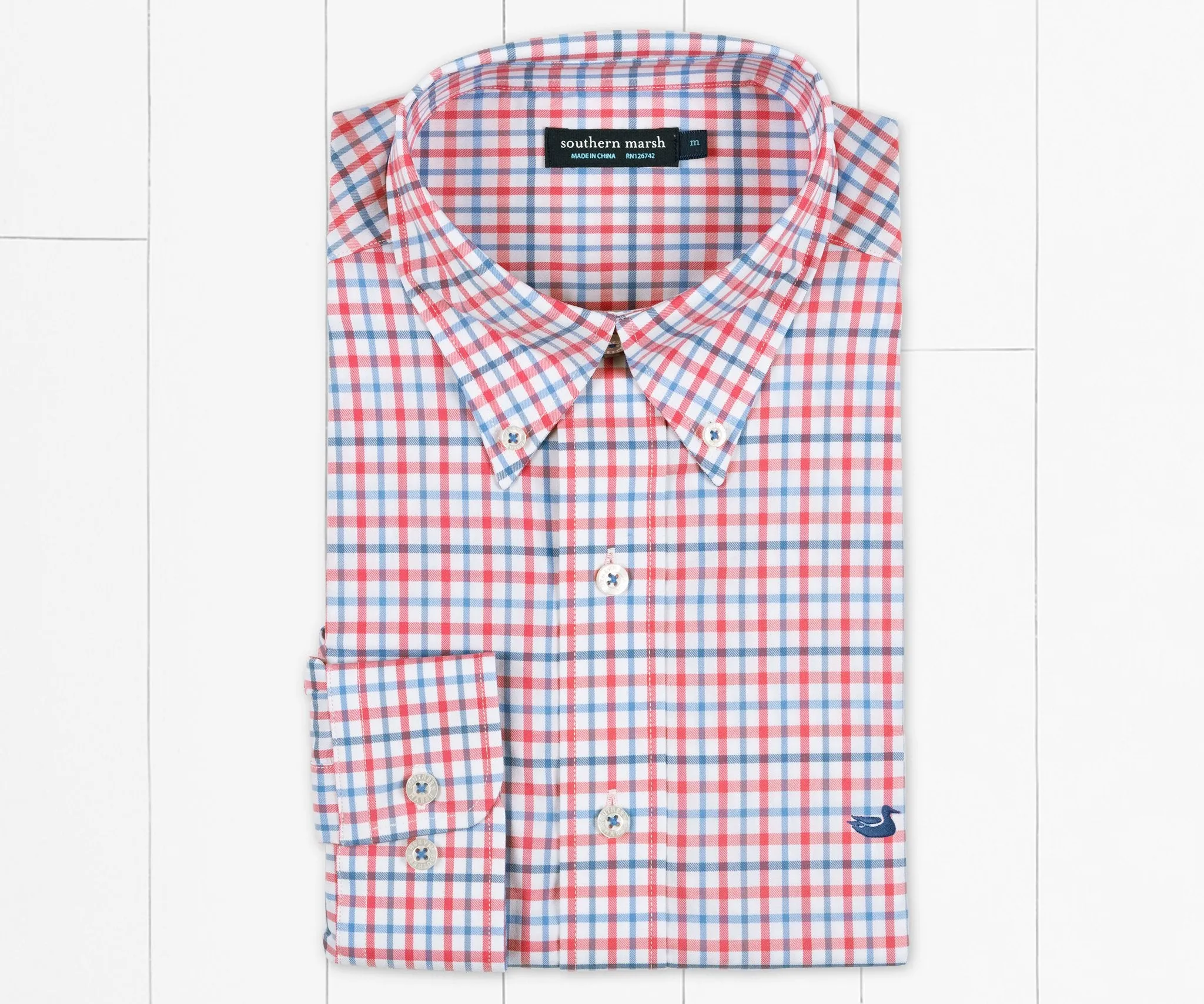 Southern Marsh 21 Chambers Performance Gingham Dress Shirt