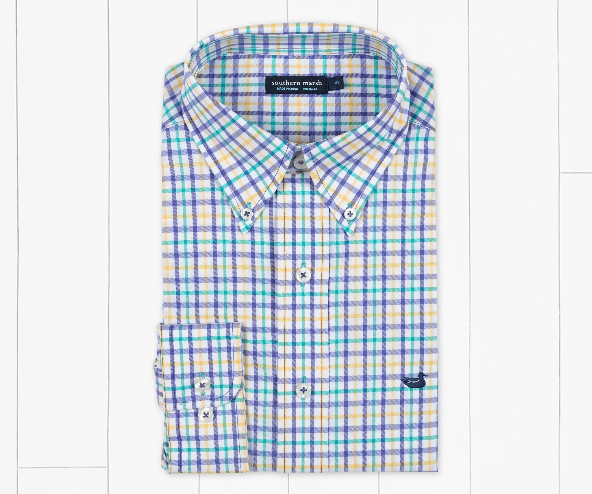 Southern Marsh 21 Chambers Performance Gingham Dress Shirt