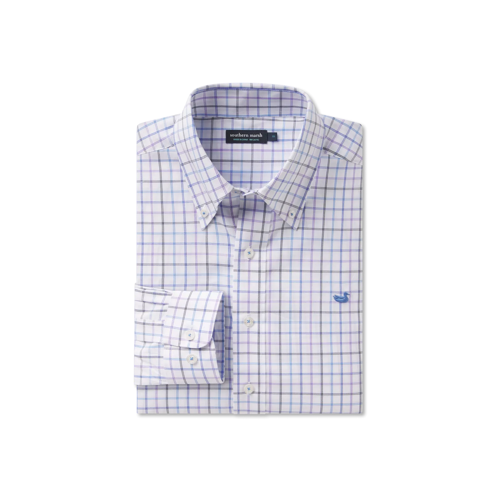 Southern Marsh 21 Chateau Windowpane Dress Shirt
