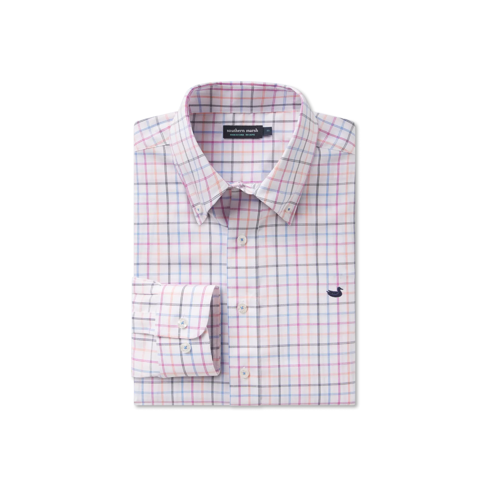 Southern Marsh 21 Chateau Windowpane Dress Shirt