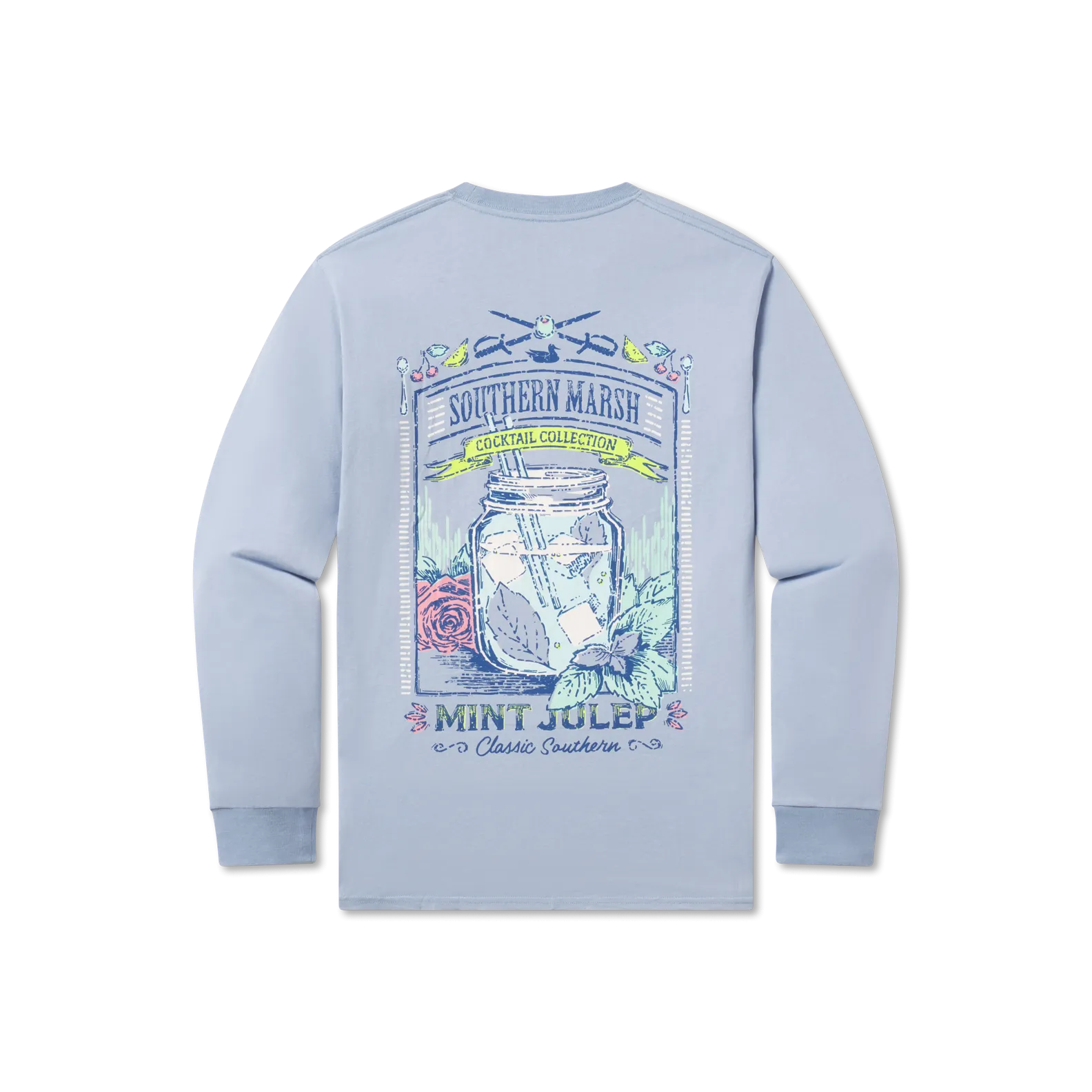 Southern Marsh 21 Cocktail Tee - Mint Julep - Long Sleeve