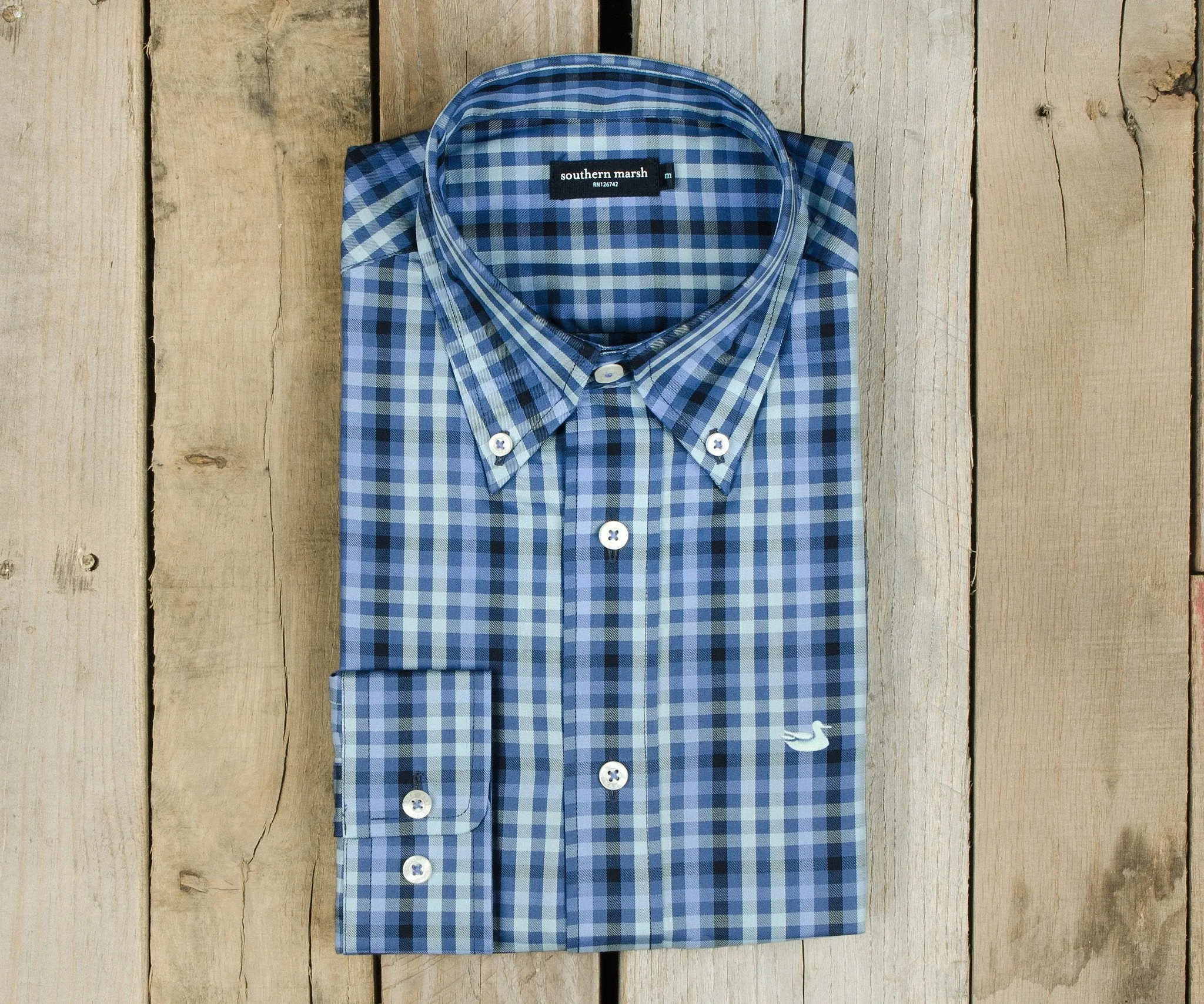 Southern Marsh 21 Cumberland Plaid Dress Shirt