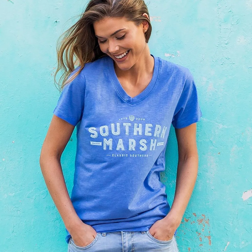 Southern Marsh 21 Danielle V-Neck Tee - Slub
