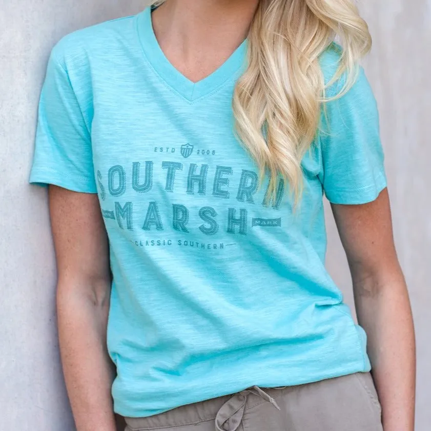Southern Marsh 21 Danielle V-Neck Tee - Slub