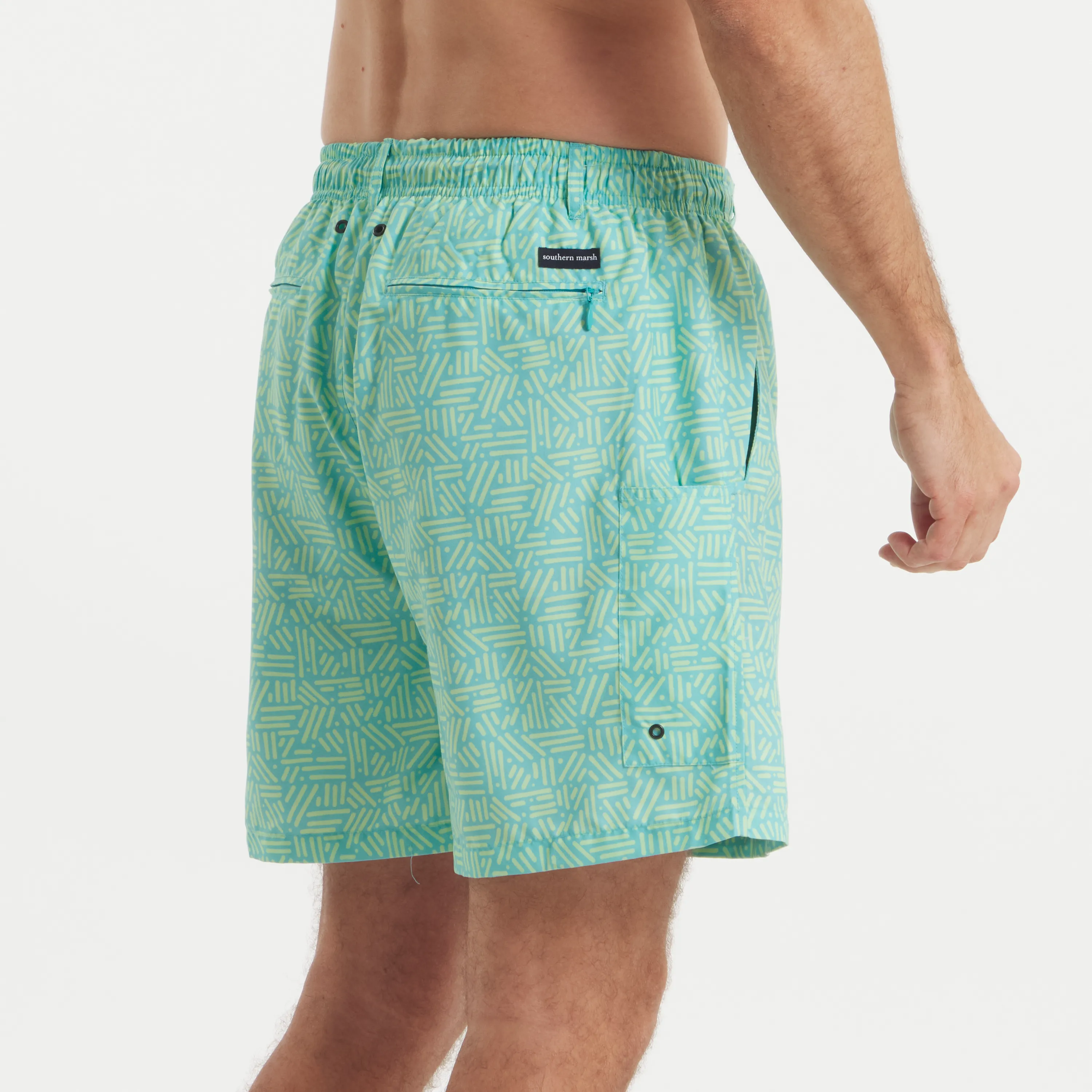 Southern Marsh 21 Dockside Swim Trunk - Dots & Lines