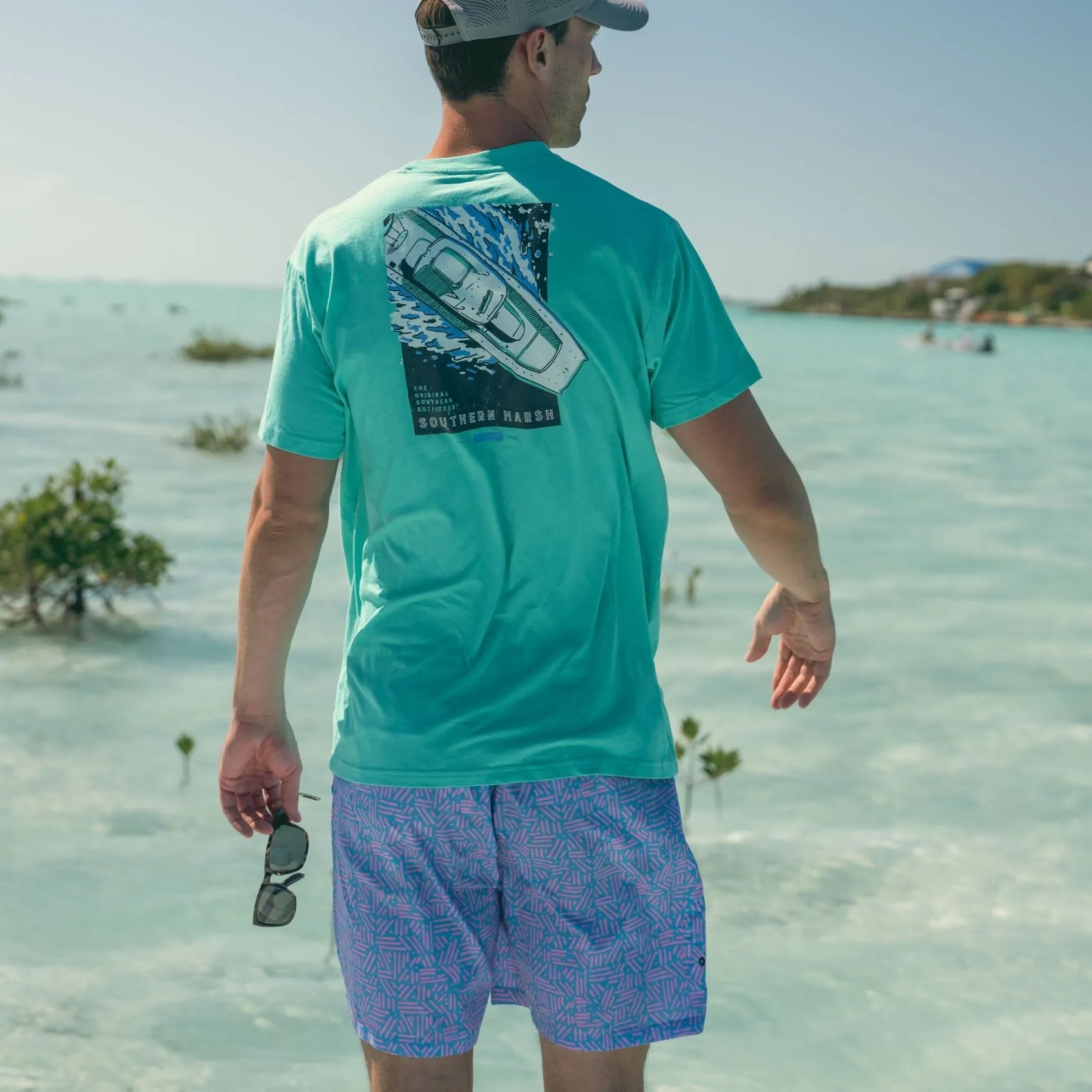 Southern Marsh 21 Dockside Swim Trunk - Dots & Lines