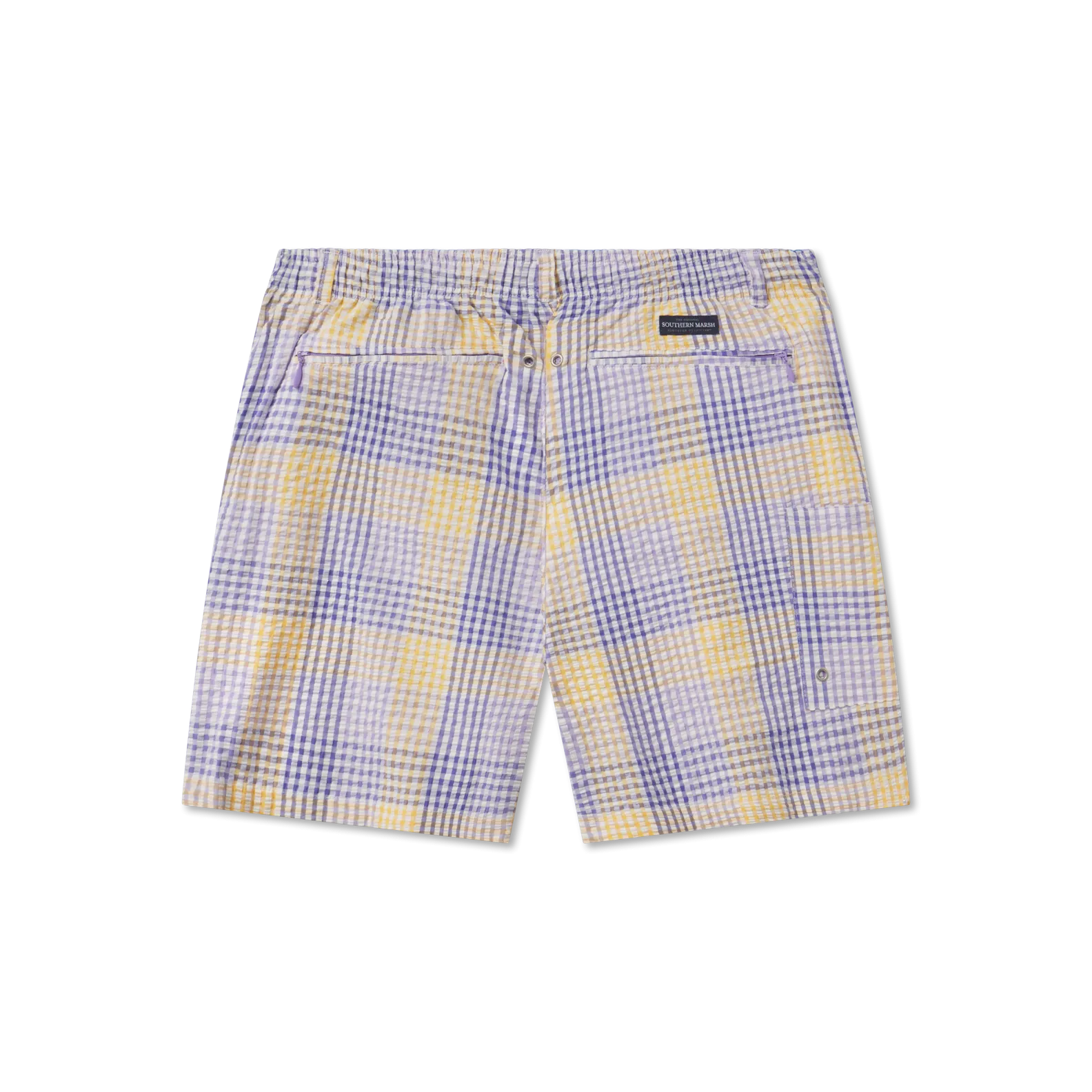 Southern Marsh 21 Dockside Swim Trunk - Seersucker Gingham