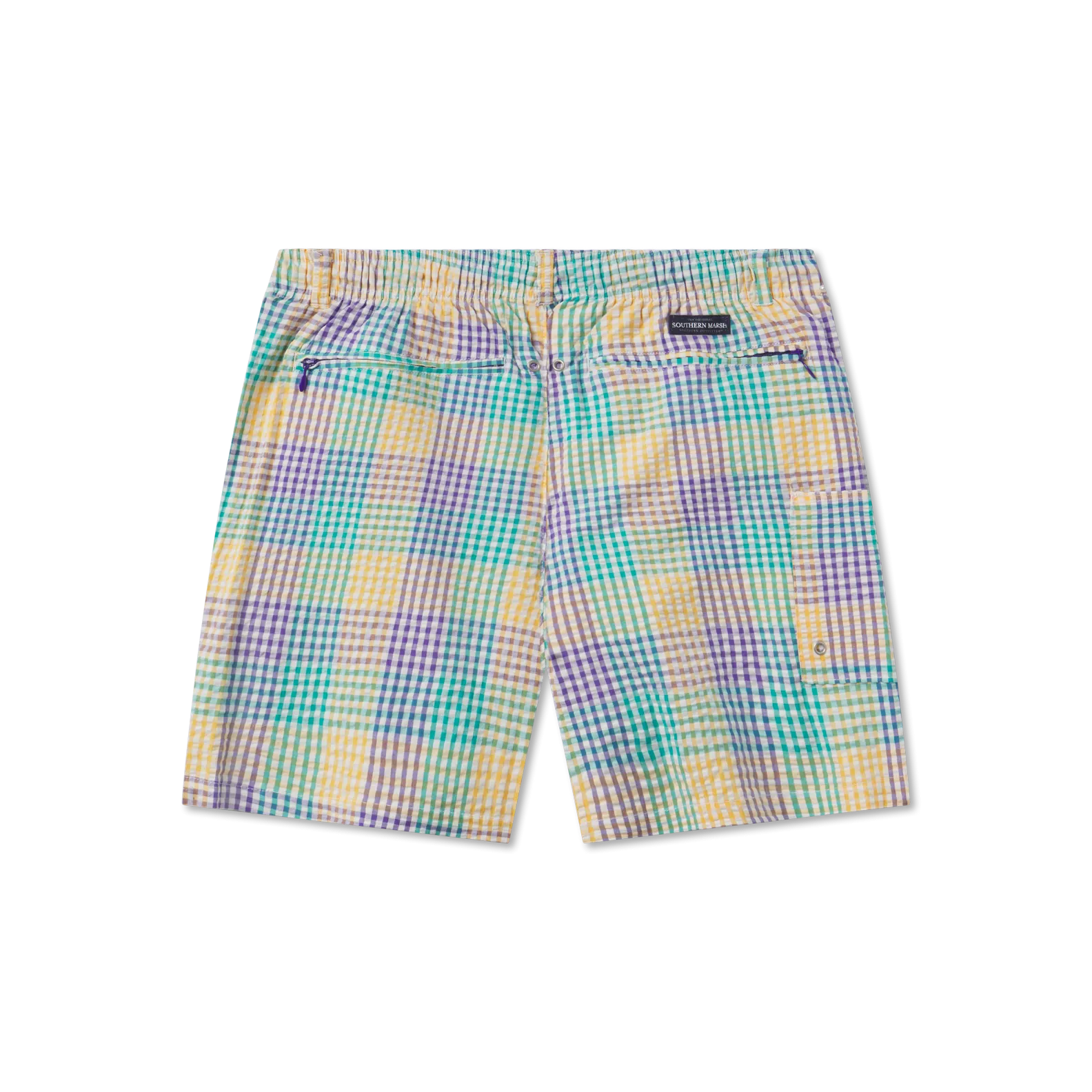 Southern Marsh 21 Dockside Swim Trunk - Seersucker Gingham