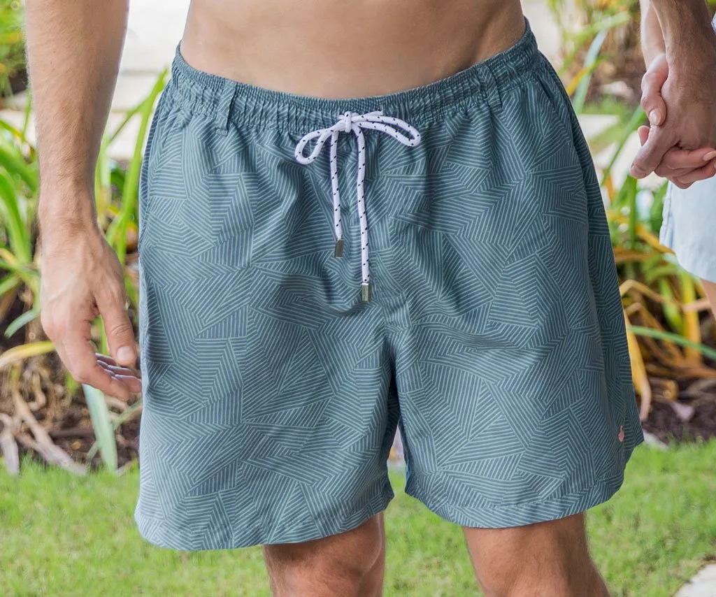 Southern Marsh 21 Dockside Swim Trunk - Tulum Angles
