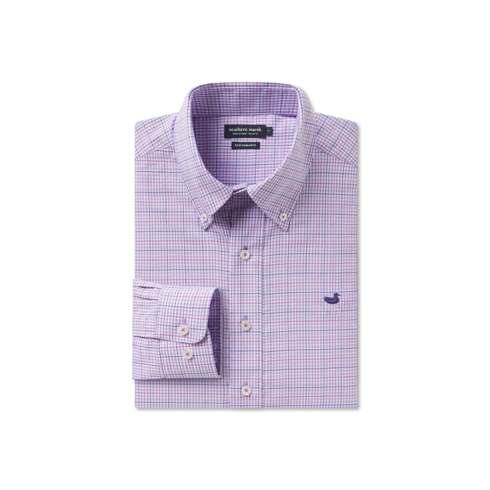 Southern Marsh 21 Dyer Performance Gingham Dress Shirt