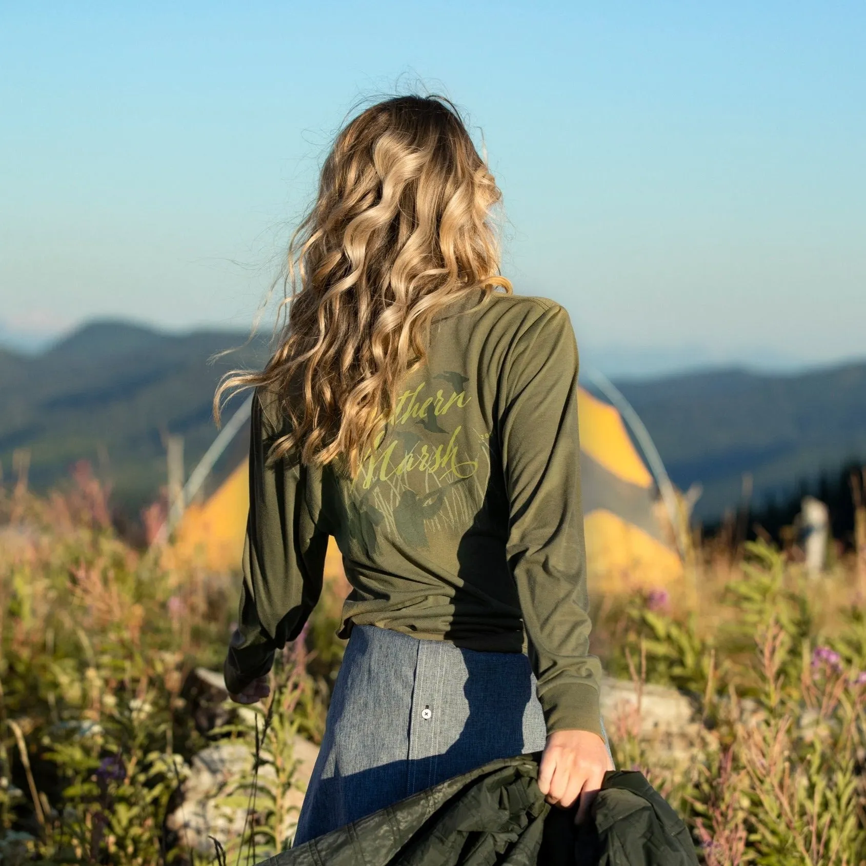 Southern Marsh 21 FieldTec™ Comfort Tee - Morning Flyover - Long Sleeve