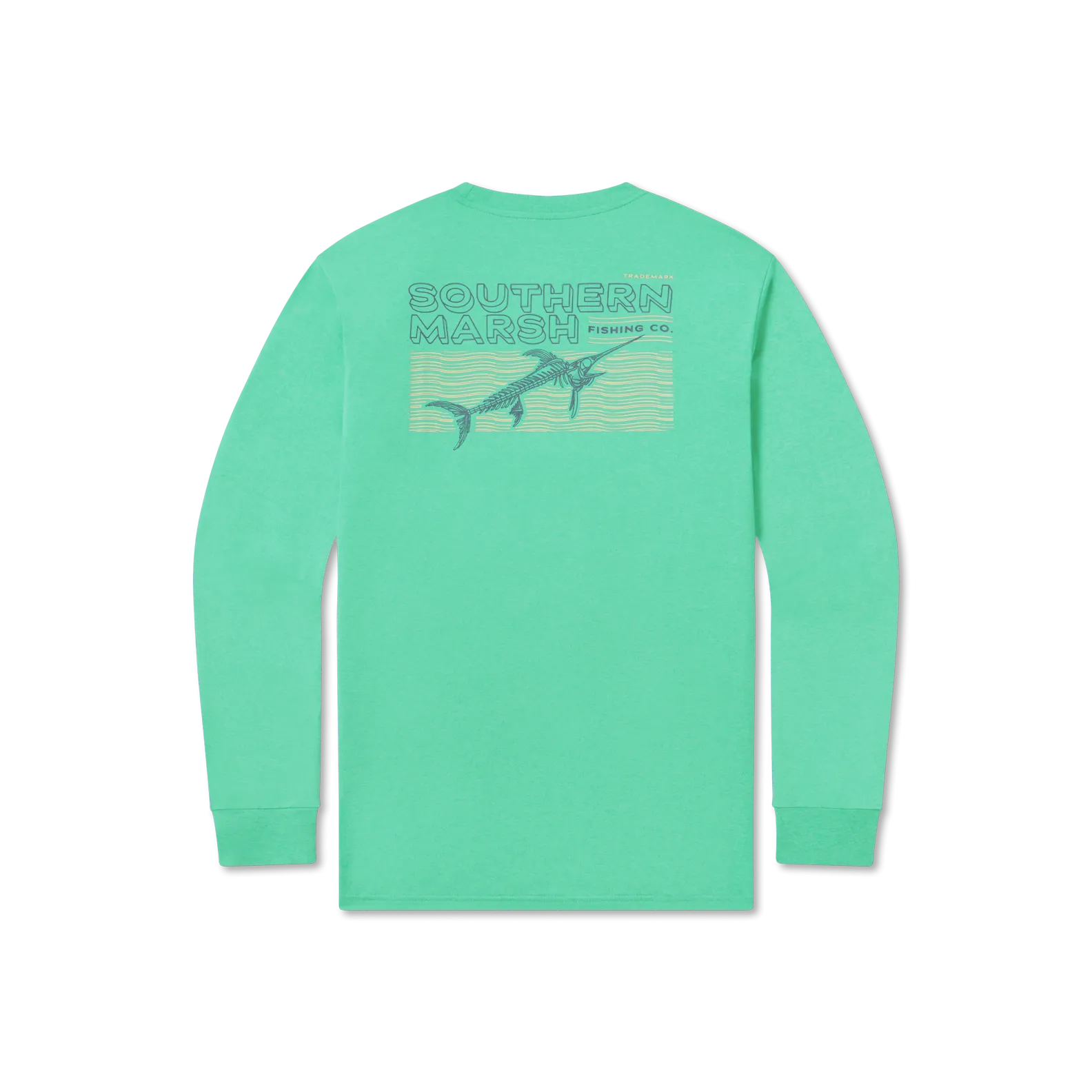 Southern Marsh 21 FieldTec™ Featherlight Tee - Marlin Waves - Long Sleeve