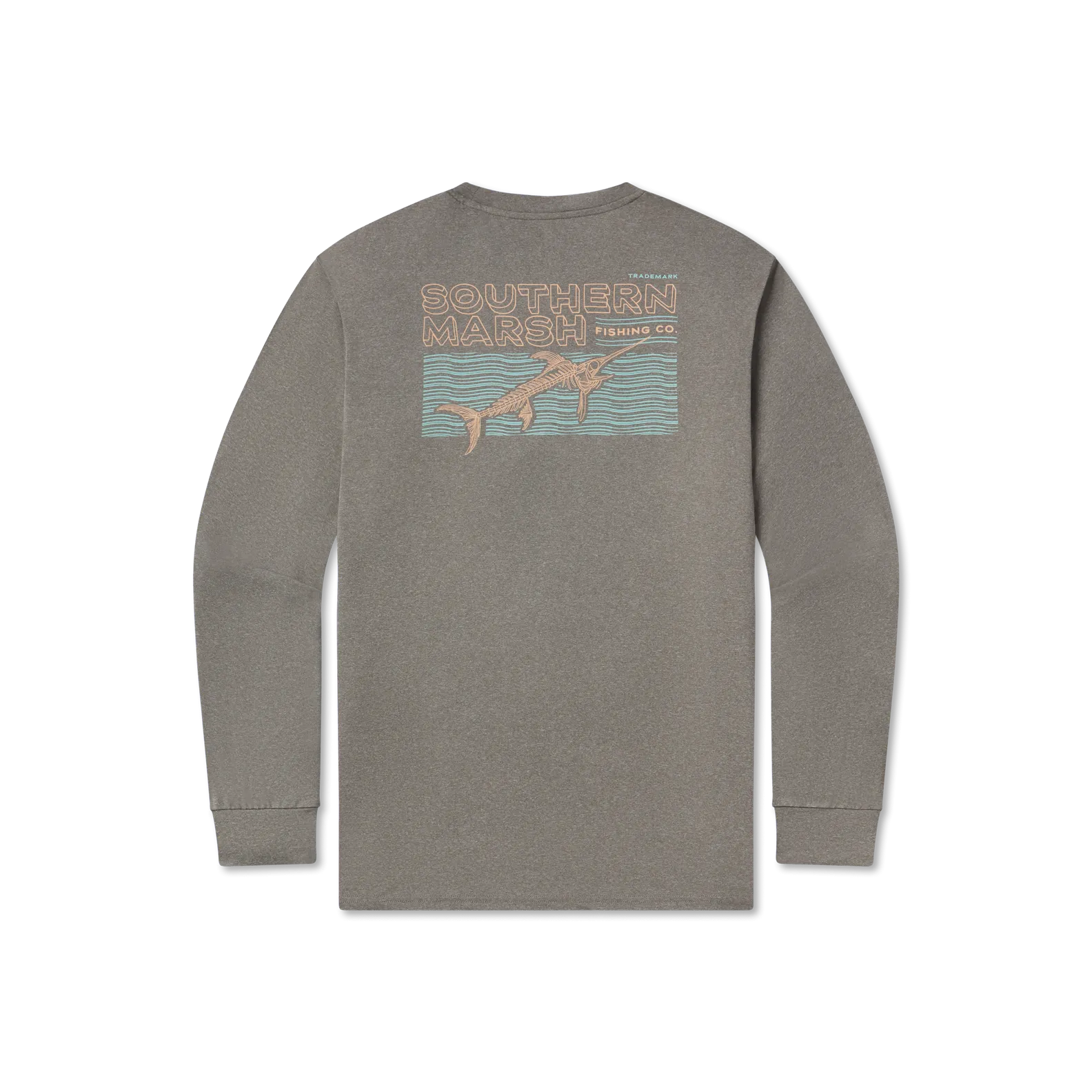 Southern Marsh 21 FieldTec™ Featherlight Tee - Marlin Waves - Long Sleeve