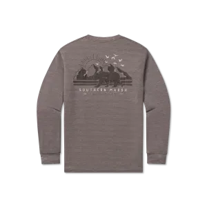 Southern Marsh 21 FieldTec™ Heathered Performance Tee - Bear - Long Sleeve