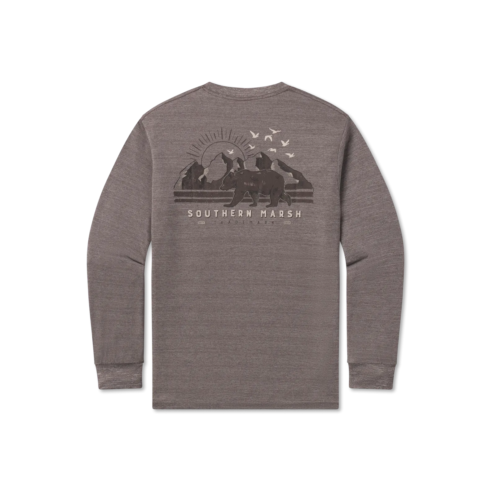 Southern Marsh 21 FieldTec™ Heathered Performance Tee - Bear - Long Sleeve