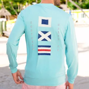 Southern Marsh 21 FieldTec™ Heathered Performance Tee - Flags - Long Sleeve
