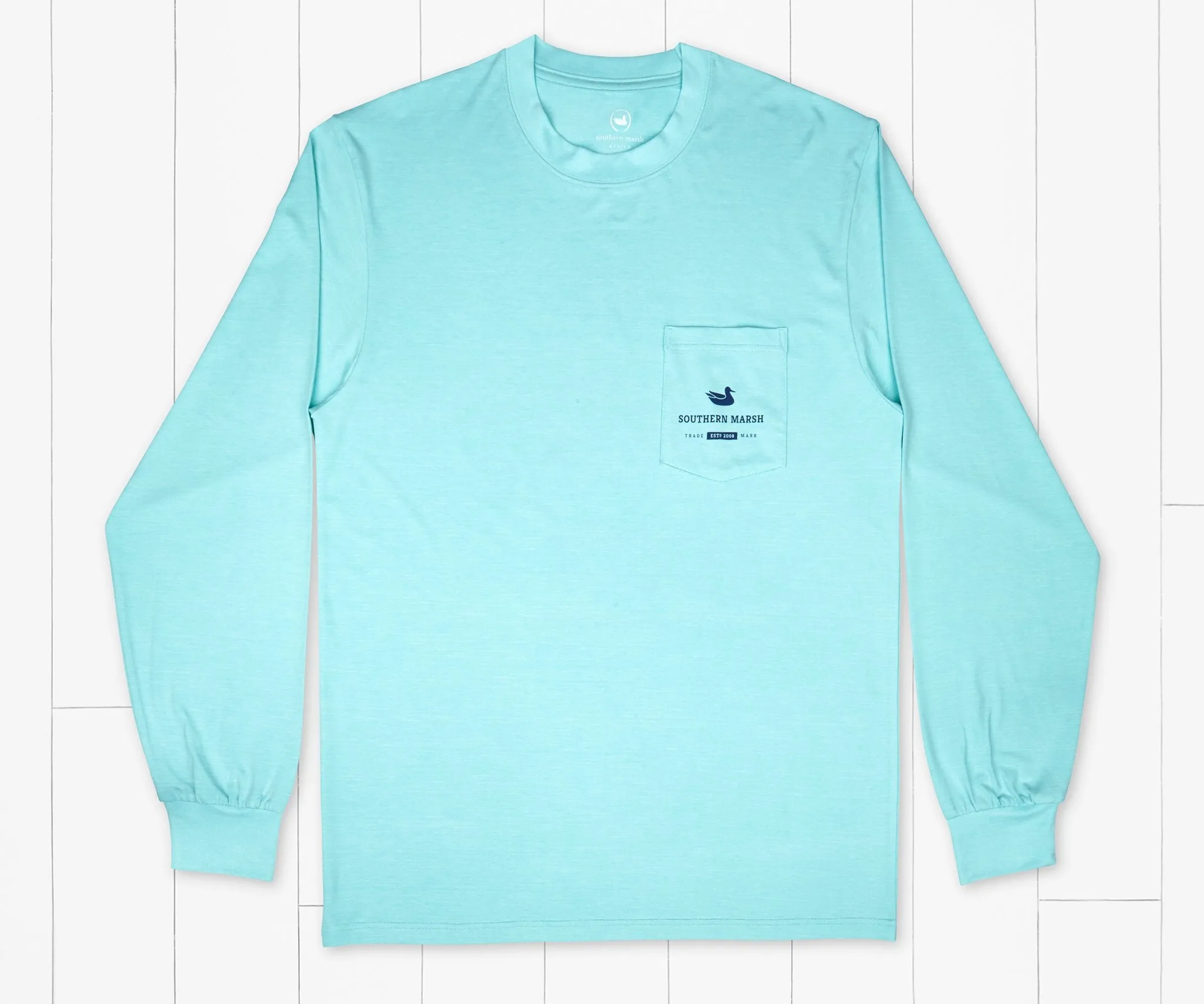 Southern Marsh 21 FieldTec™ Heathered Performance Tee - Flags - Long Sleeve