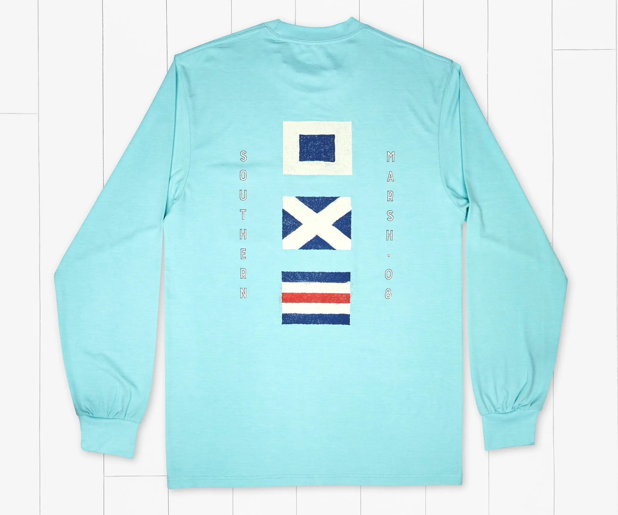 Southern Marsh 21 FieldTec™ Heathered Performance Tee - Flags - Long Sleeve