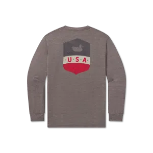 Southern Marsh 21 FieldTec™ Heathered Performance Tee - Liberty - Long Sleeve