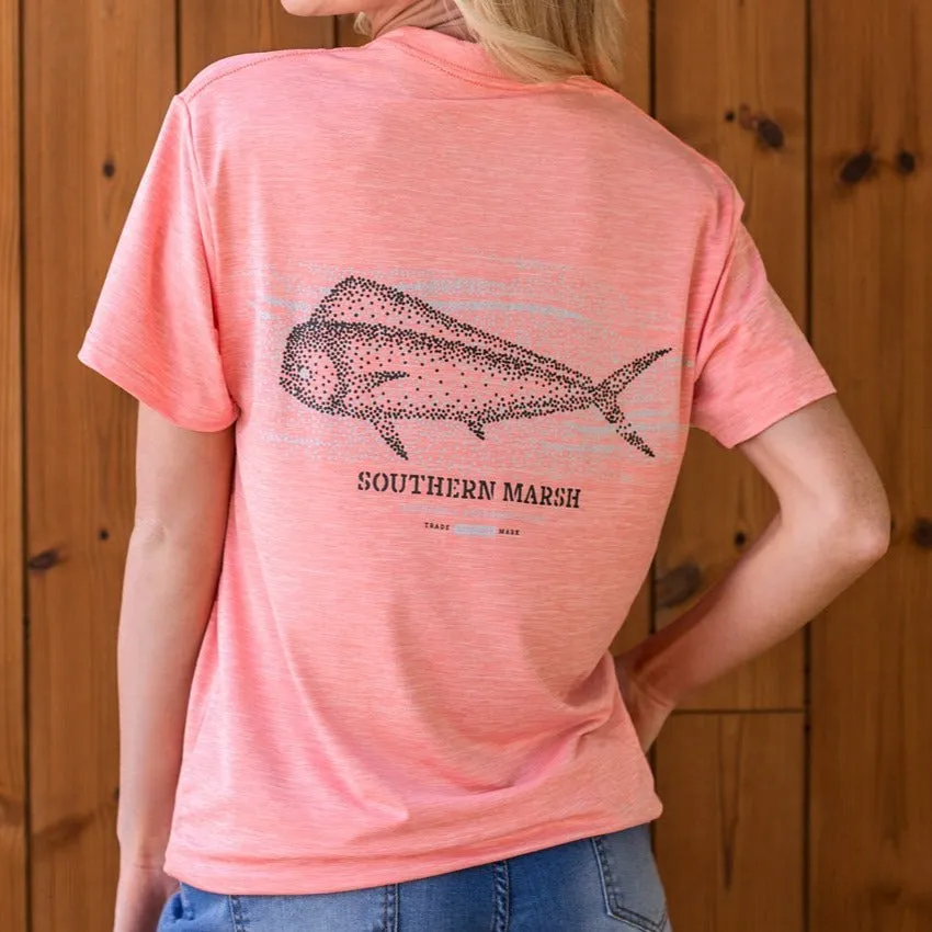 Southern Marsh 21 FieldTec™ Heathered Performance Tee - Mahi