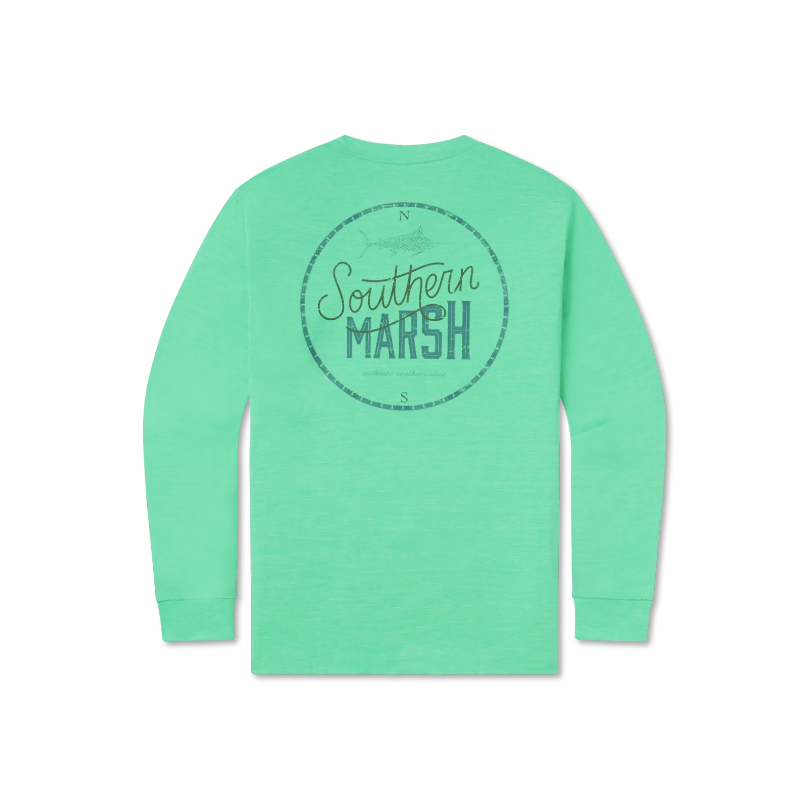 Southern Marsh 21 FieldTec™ Heathered Performance Tee - Marlin Time - Long Sleeve