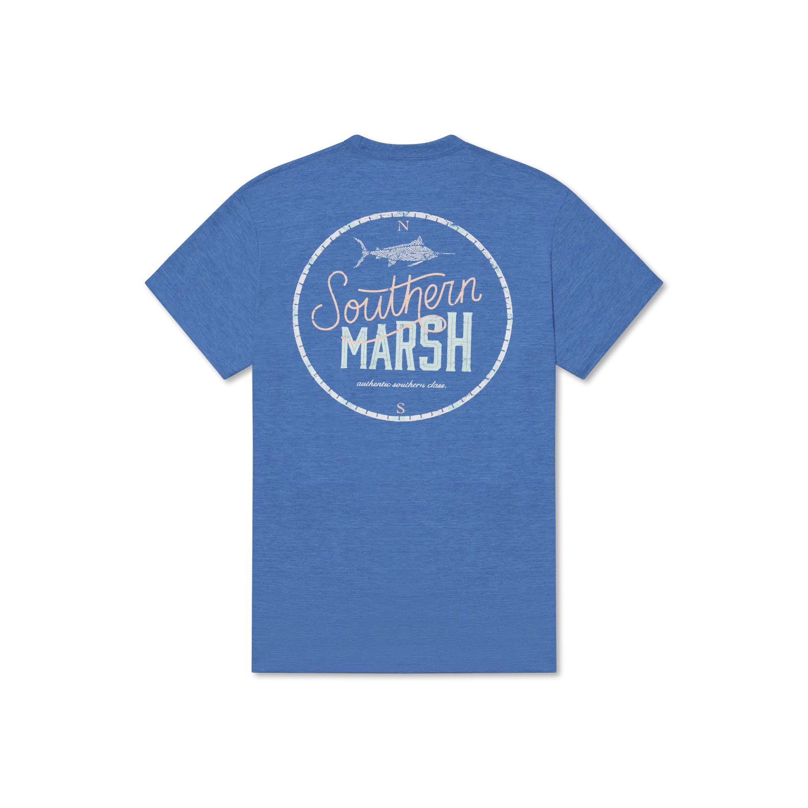 Southern Marsh 21 FieldTec™ Heathered Performance Tee - Marlin Time