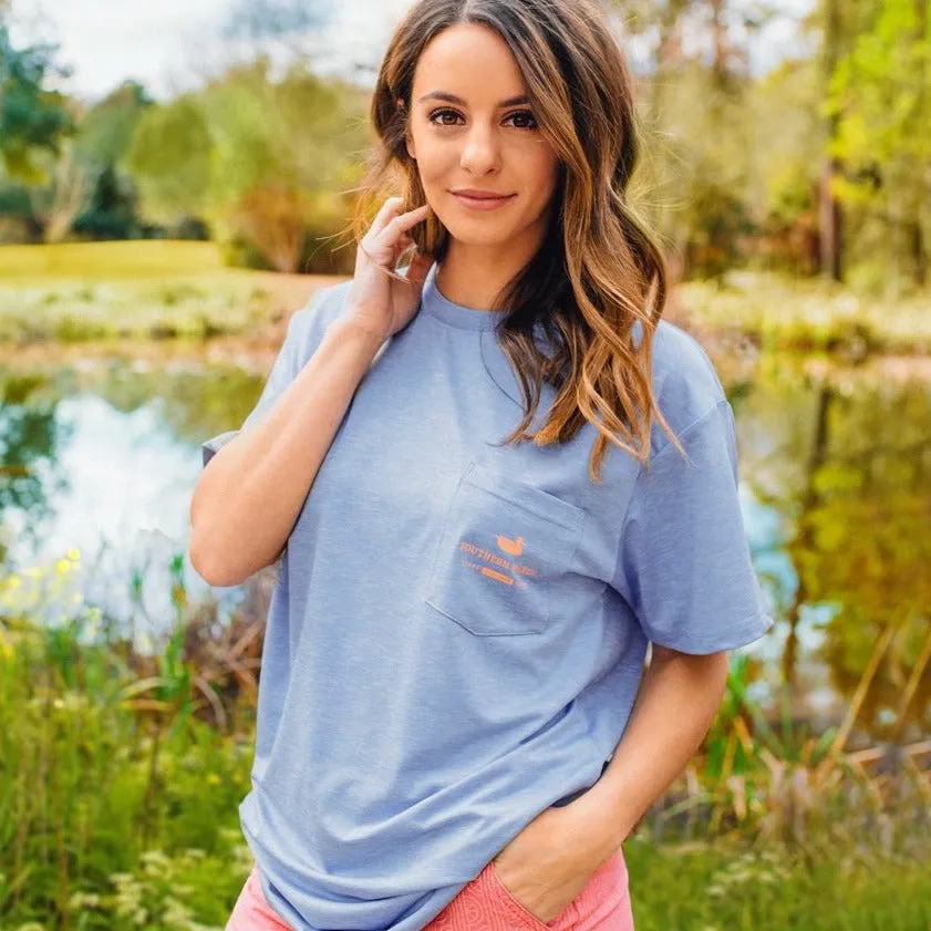 Southern Marsh 21 FieldTec™ Heathered Performance Tee - Marlin