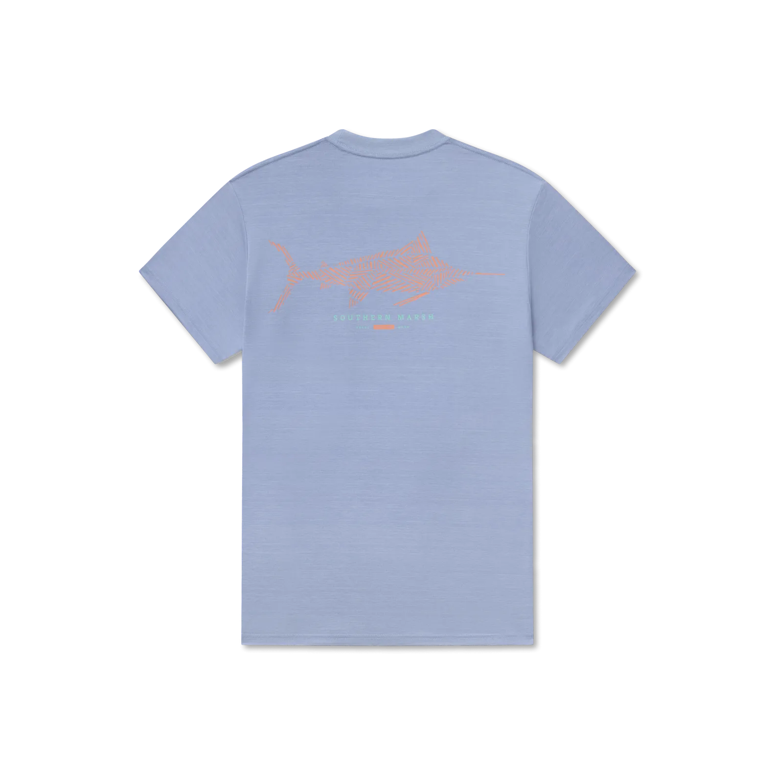 Southern Marsh 21 FieldTec™ Heathered Performance Tee - Marlin