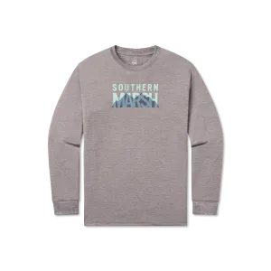 Southern Marsh 21 FieldTec™ Heathered Performance Tee - Marsh Mountains - Long Sleeve