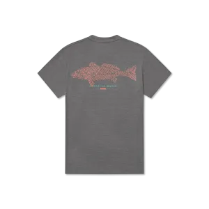 Southern Marsh 21 FieldTec™ Heathered Performance Tee - Redfish