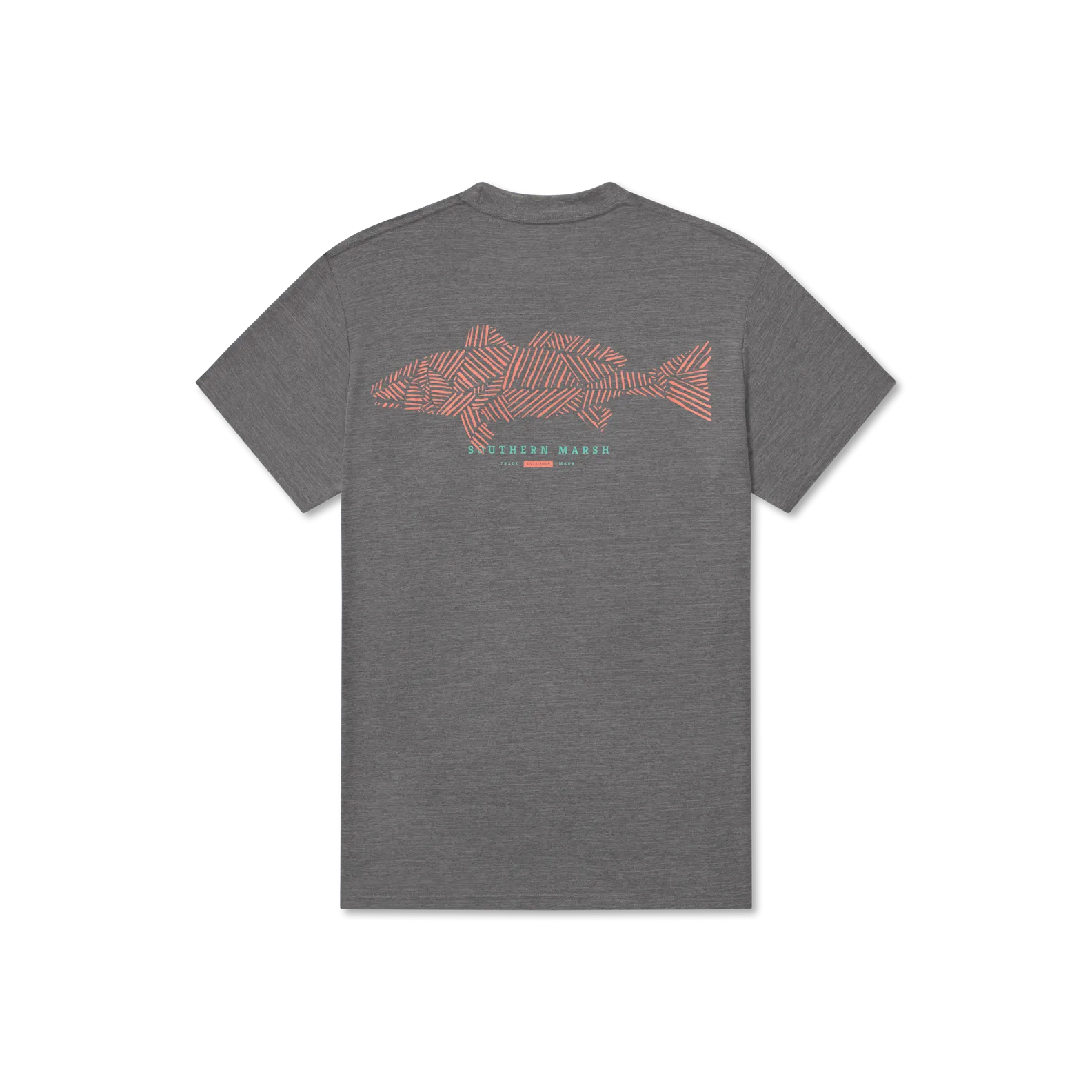 Southern Marsh 21 FieldTec™ Heathered Performance Tee - Redfish