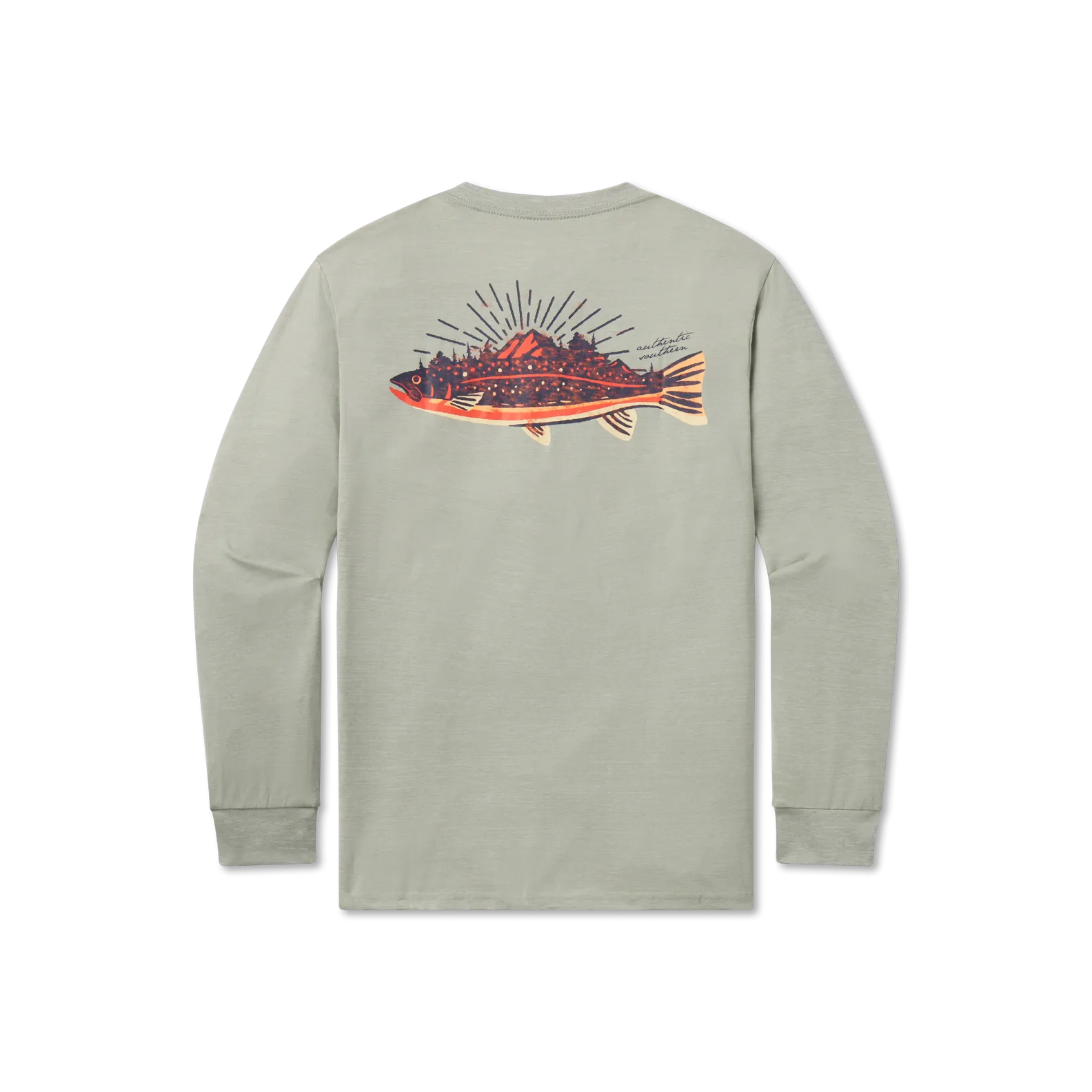 Southern Marsh 21 FieldTec™ Heathered Performance Tee - Speckled Sunset - Long Sleeve