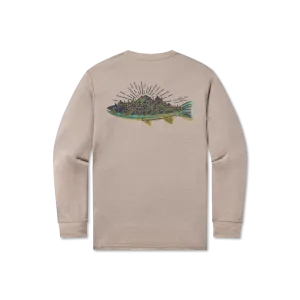 Southern Marsh 21 FieldTec™ Heathered Performance Tee - Speckled Sunset - Long Sleeve