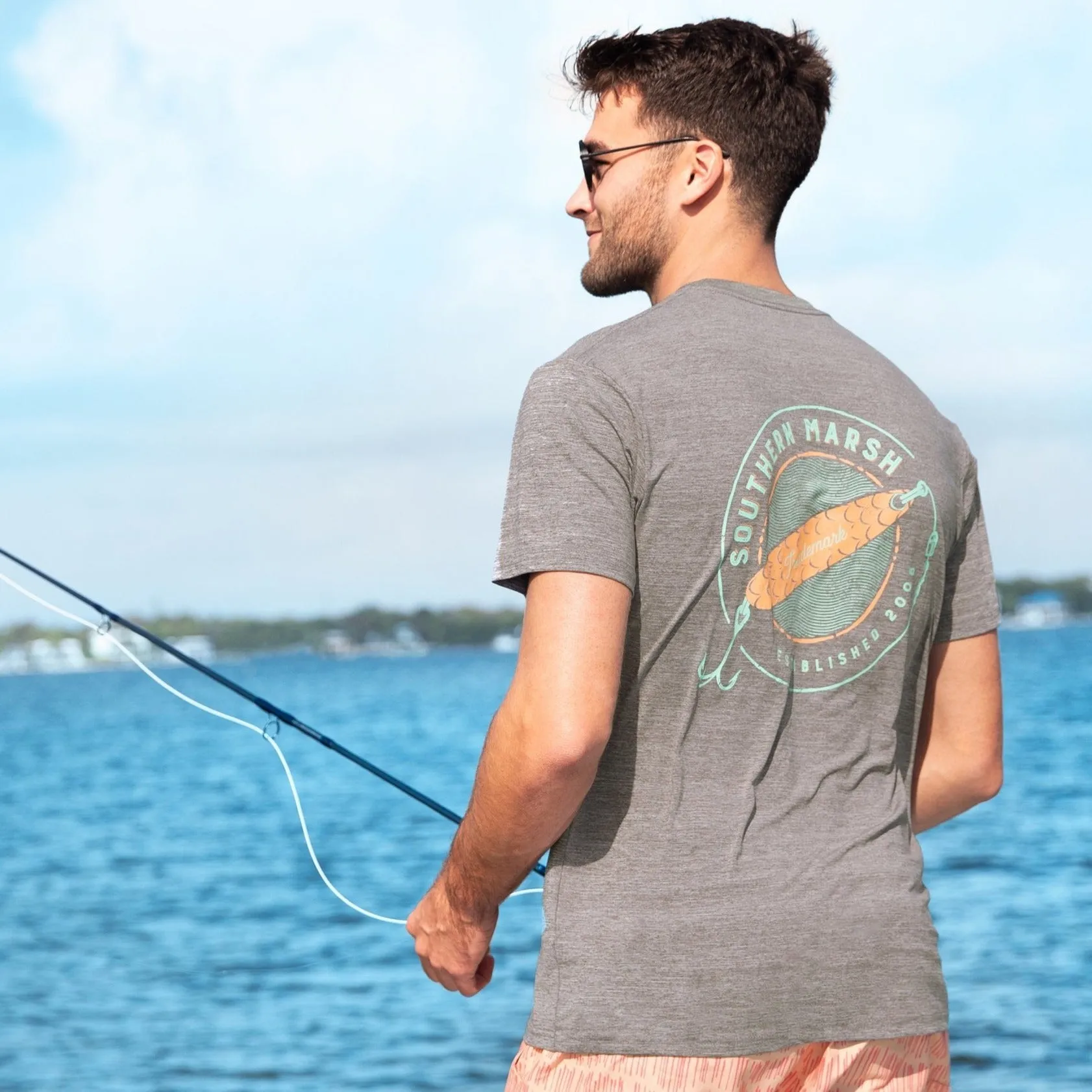 Southern Marsh 21 FieldTec™ Heathered Performance Tee - Spoon