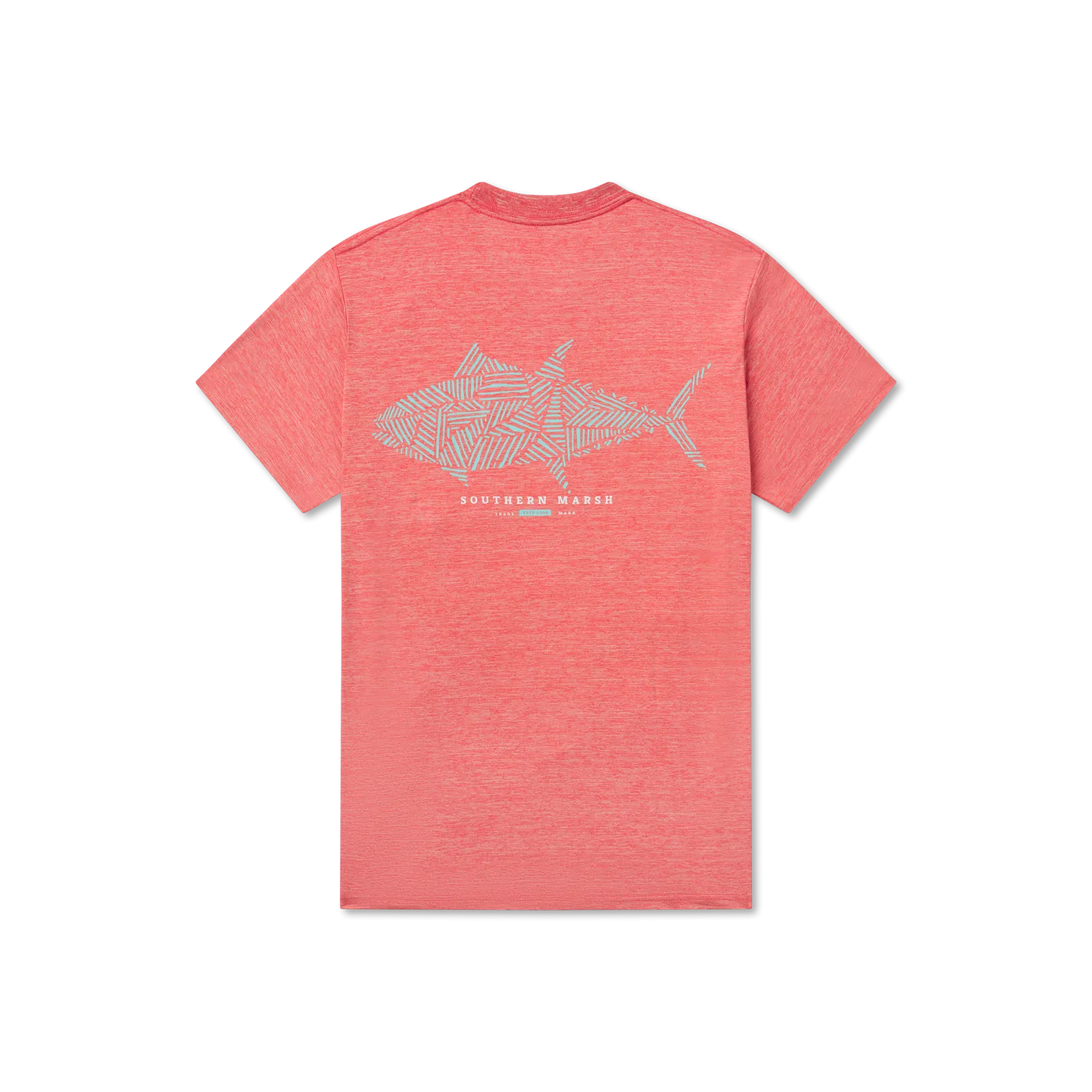 Southern Marsh 21 FieldTec™ Heathered Performance Tee - Tuna