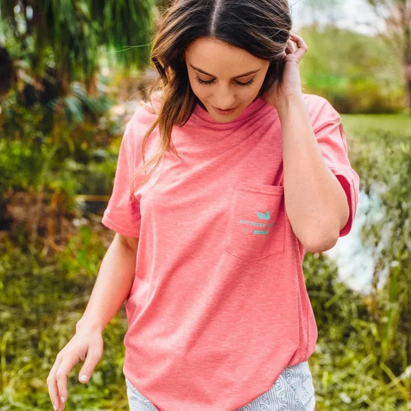 Southern Marsh 21 FieldTec™ Heathered Performance Tee - Tuna