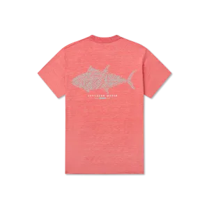 Southern Marsh 21 FieldTec™ Heathered Performance Tee - Tuna