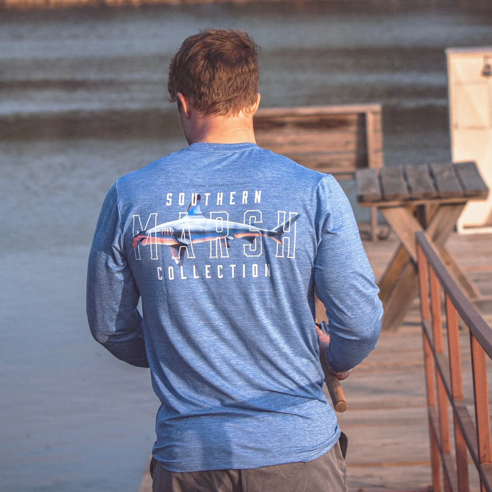 Southern Marsh 21 FieldTec™ Heathered Tee - Hammerhead - Long Sleeve
