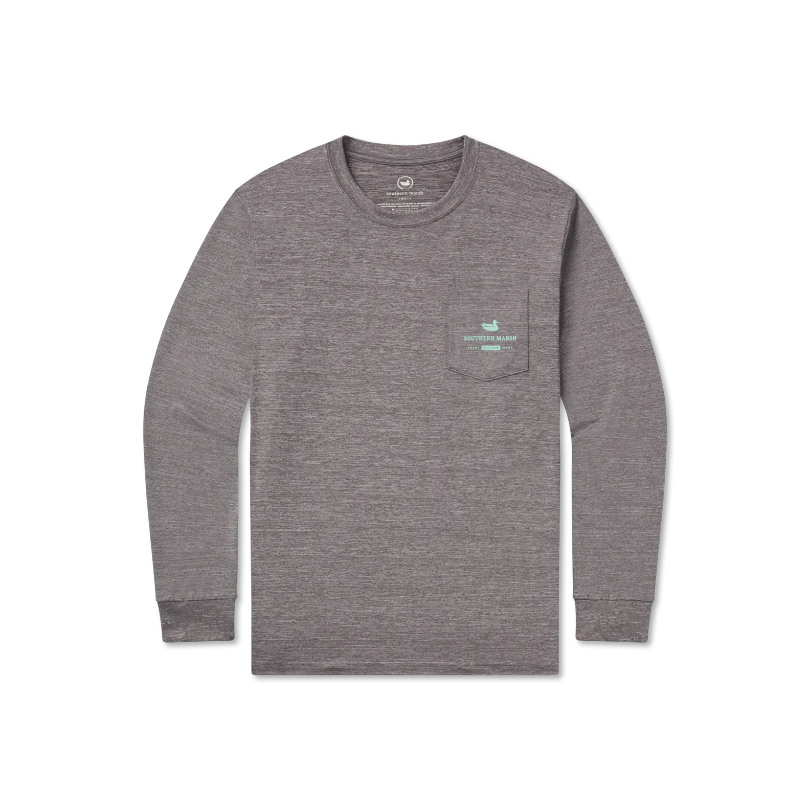 Southern Marsh 21 FieldTec™ Heathered Tee - Made in the Gulf - Tuna - Long Sleeve