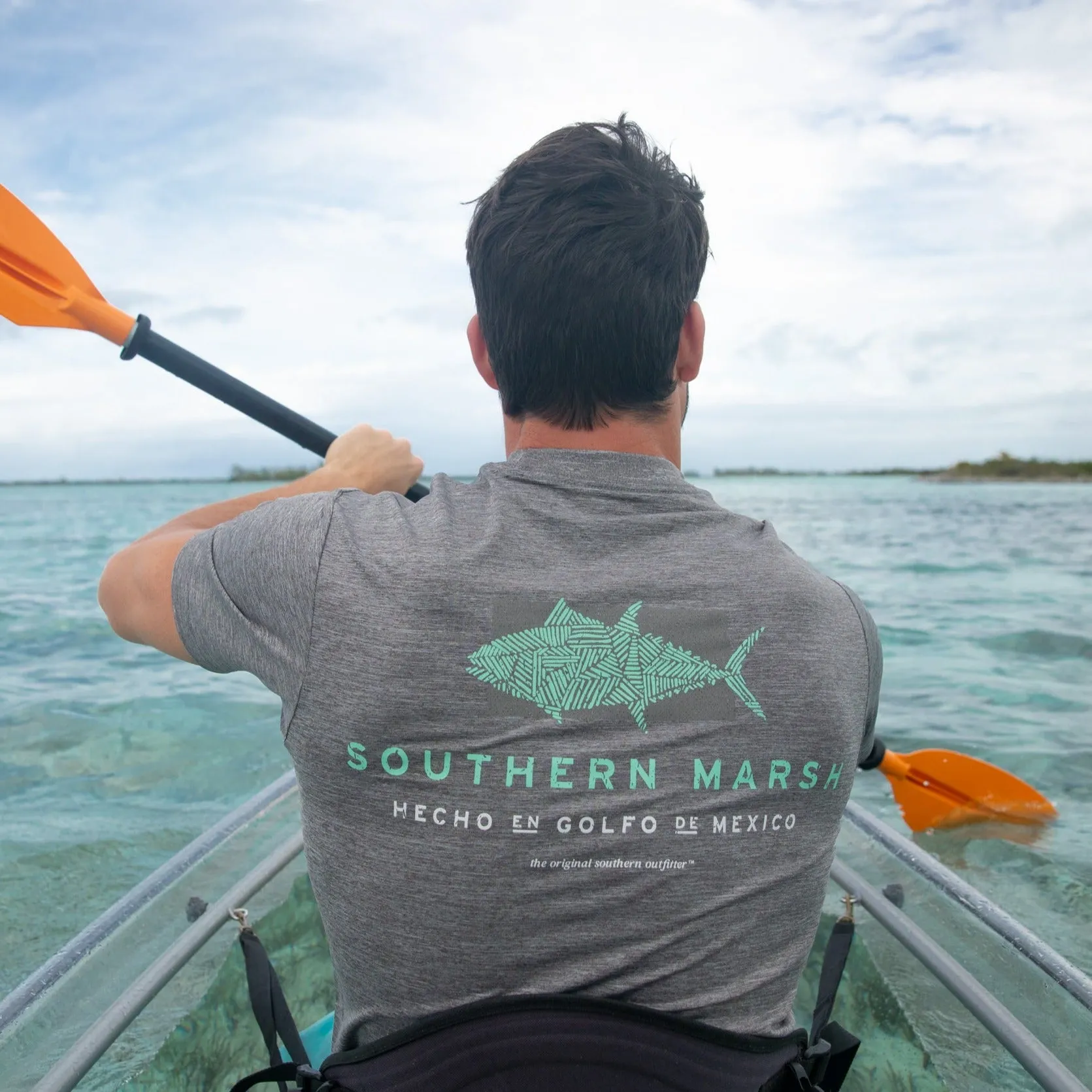 Southern Marsh 21 FieldTec™ Heathered Tee - Made in the Gulf - Tuna
