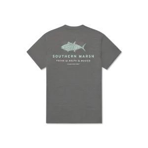 Southern Marsh 21 FieldTec™ Heathered Tee - Made in the Gulf - Tuna
