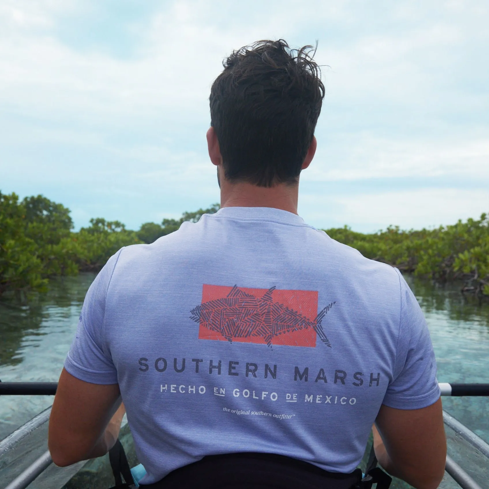 Southern Marsh 21 FieldTec™ Heathered Tee - Made in the Gulf - Tuna