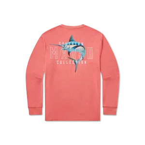 Southern Marsh 21 FieldTec™ Heathered Tee - Swordfish - Long Sleeve