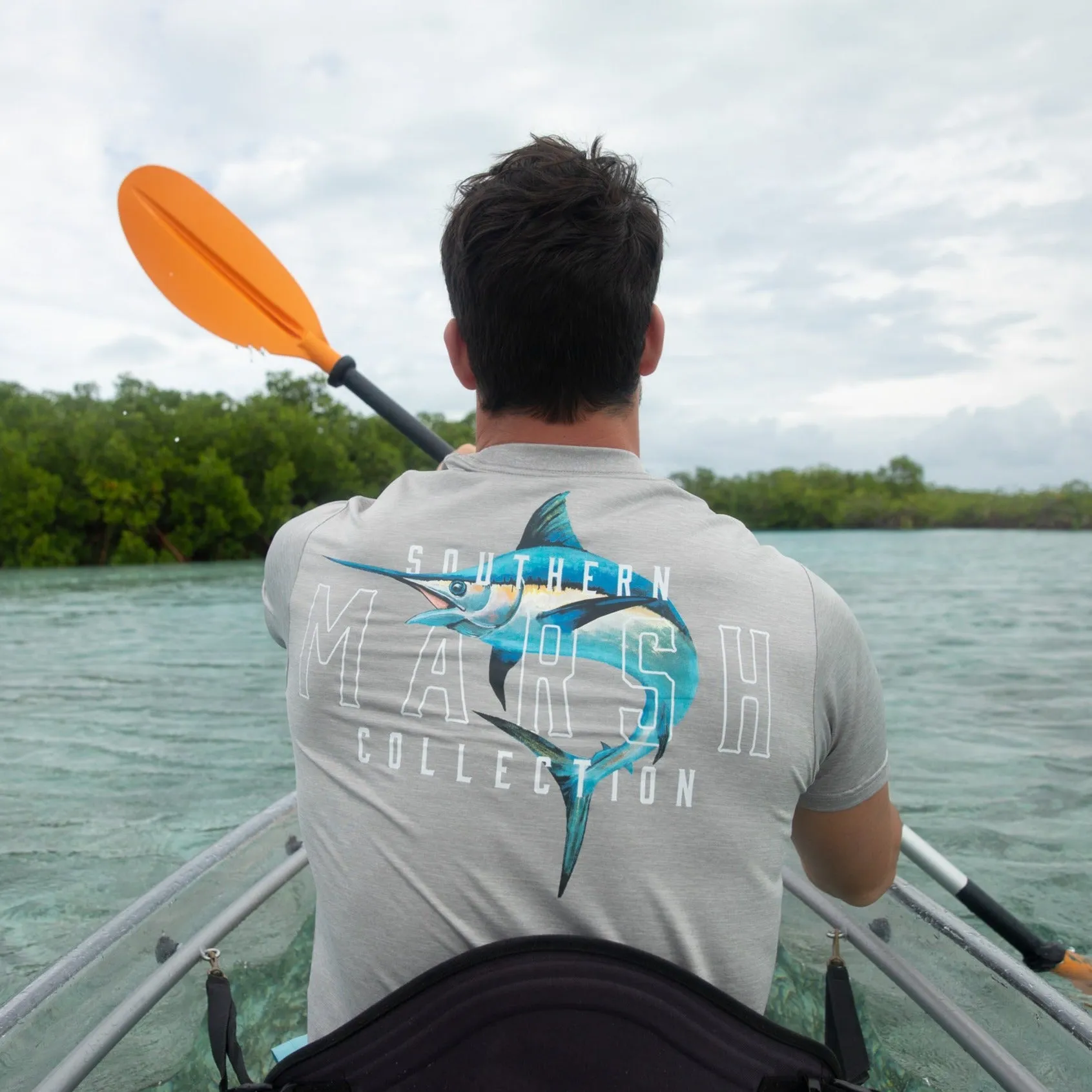 Southern Marsh 21 FieldTec™ Heathered Tee - Swordfish