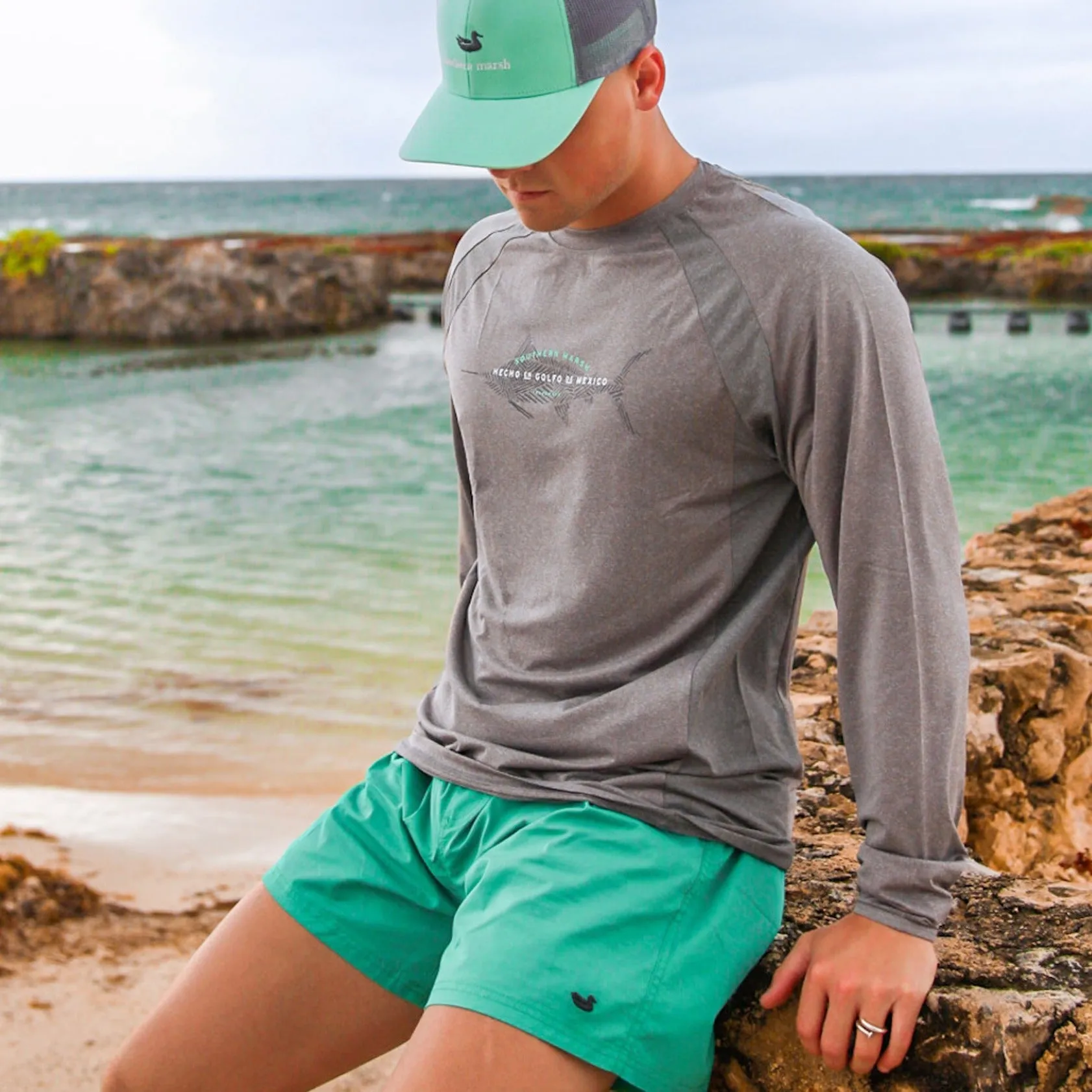 Southern Marsh 21 FieldTec™ Riptide Performance Tee - Hecho - Long Sleeve