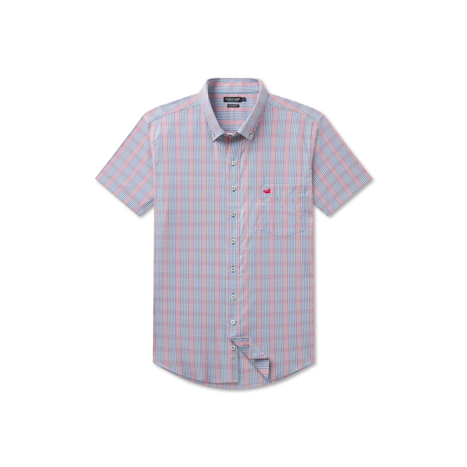 Southern Marsh 21 Franklin Performance Gingham Dress Shirt - Short Sleeve