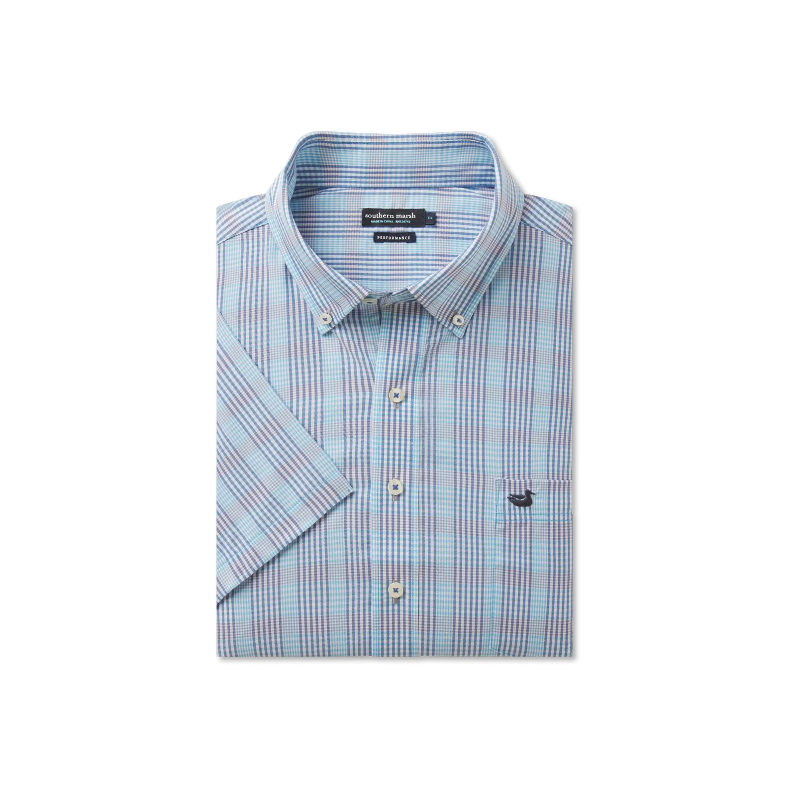 Southern Marsh 21 Franklin Performance Gingham Dress Shirt - Short Sleeve