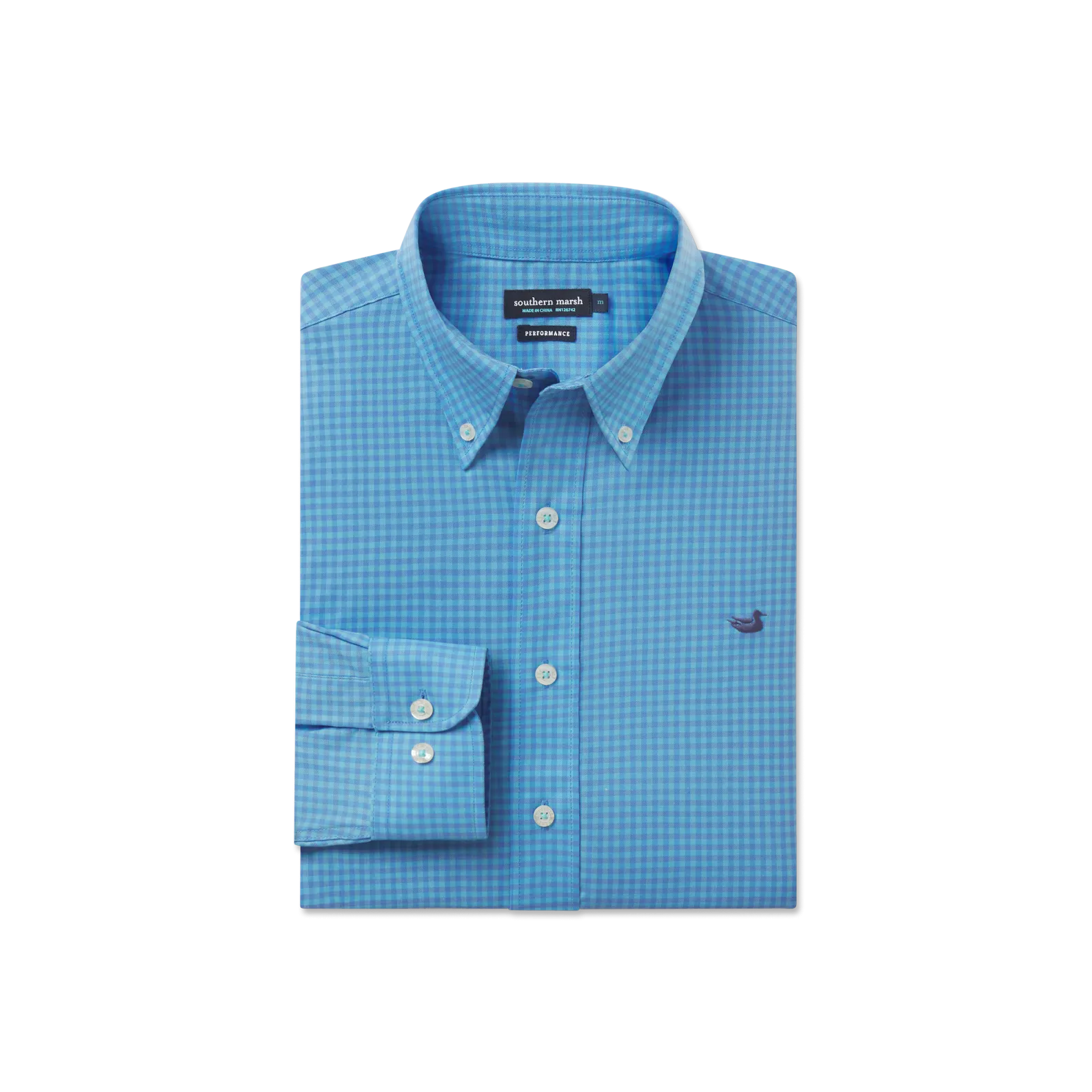 Southern Marsh 21 Greene Performance Check Dress Shirt