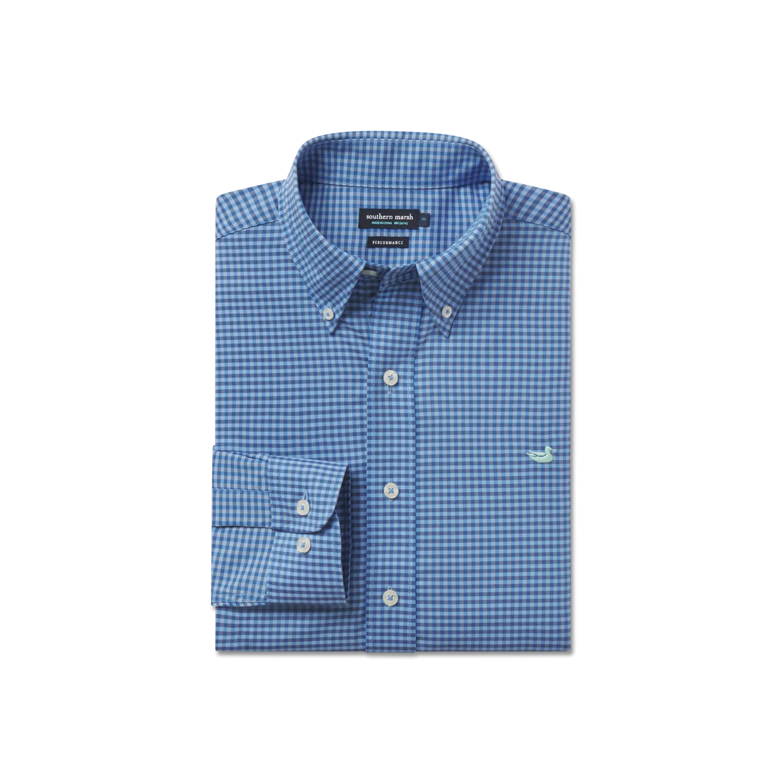 Southern Marsh 21 Greene Performance Check Dress Shirt