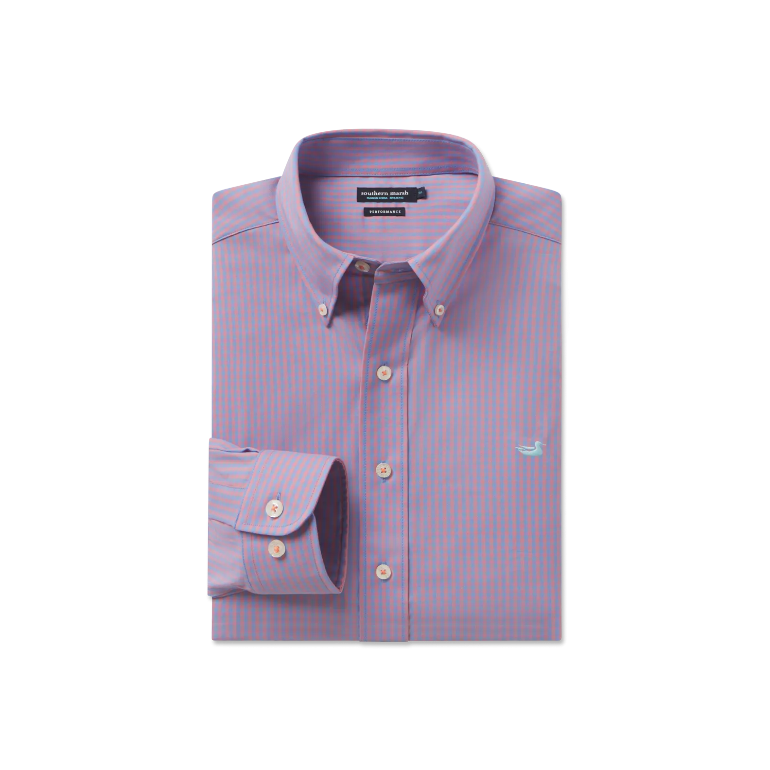 Southern Marsh 21 Greene Performance Check Dress Shirt